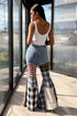 Slow Jams Multi Pattern Plaid Jeans - Multi - EDGEbyKS